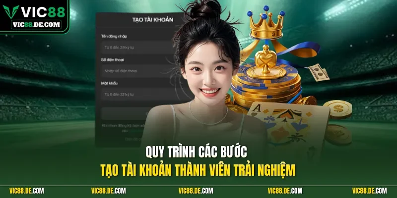 Quy trình các bước tạo tài khoản thành viên trải nghiệm