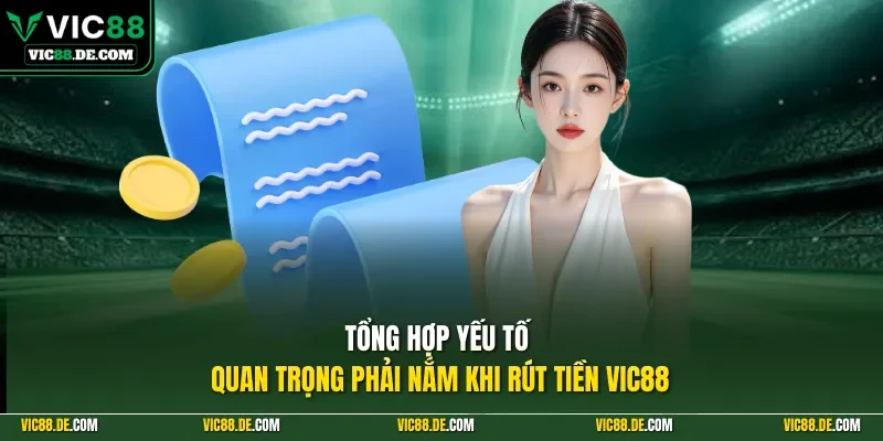 Tổng hợp yếu tố quan trọng phải nắm khi rút tiền VIC88